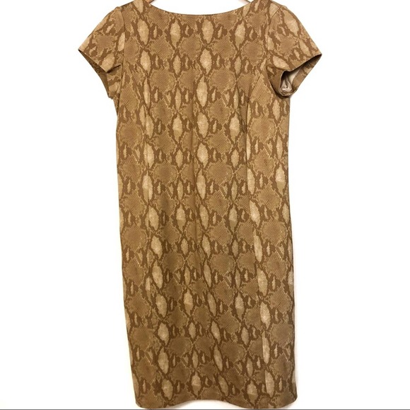 Ralph Lauren Python Snakeskin Ponte Sheath Dress - Picture 3 of 8